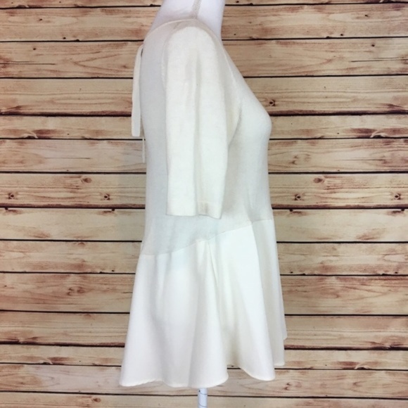 Anthropologie Peplum Short Sleeve Sweater/Blouse - Picture 4 of 7